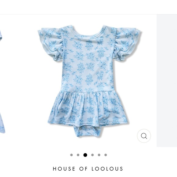 House Of LooLous Bamboo Floral Play Dress Size 3-6 Months - Picture 1 of 4